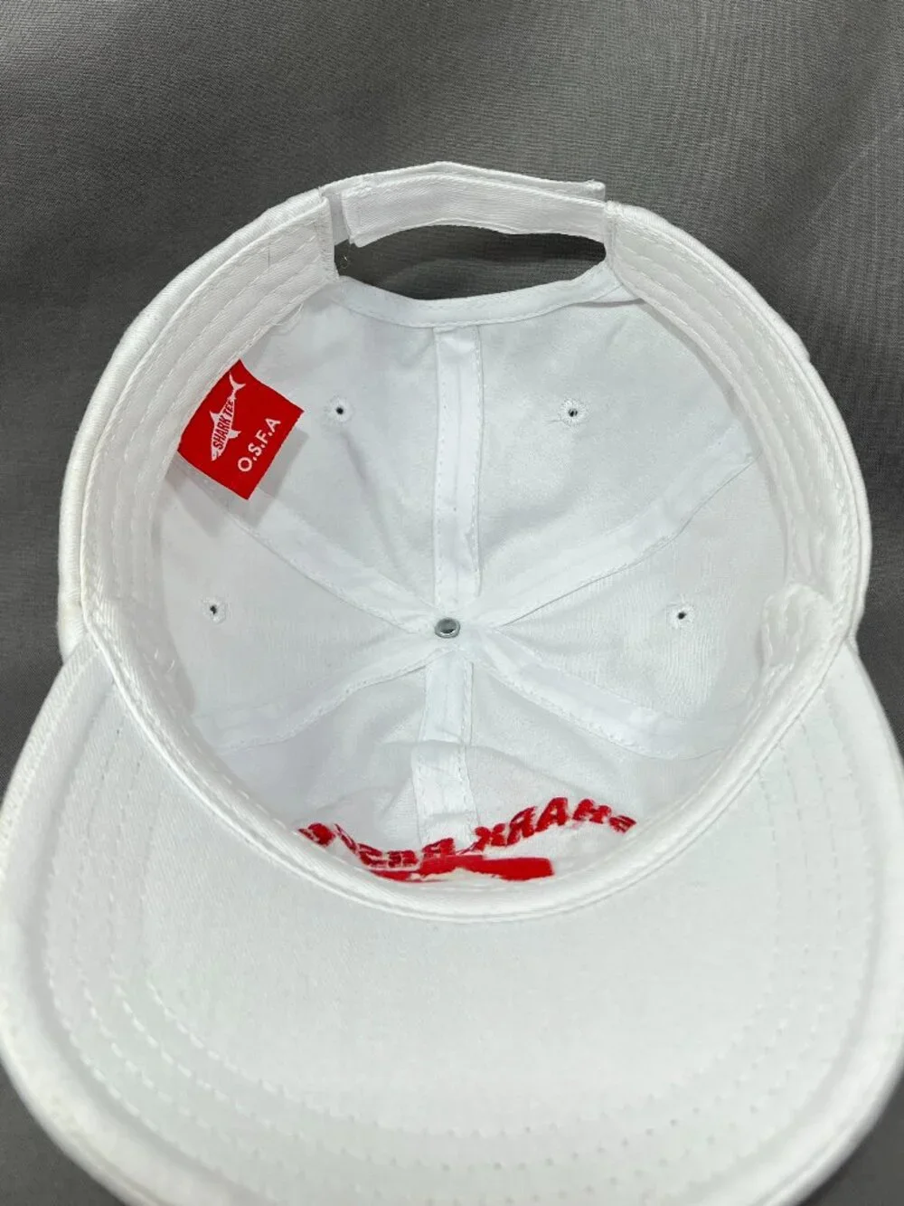 Shark Rescue Jensen Beach Florida Hat Strapback White Adjustable Adult Dad Cap